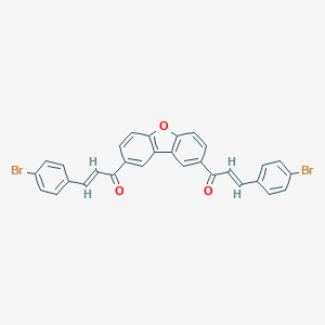 3-(4-Bromophenyl)-1-{8-[3-(4-bromophenyl)acryloyl]dibenzo[b,d]furan-2-yl}-2-propen-1-one