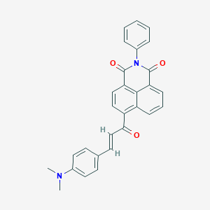 molecular formula C29H22N2O3 B377025 (E)-6-(3-(4-(dimethylamino)phenyl)acryloyl)-2-phenyl-1H-benzo[de]isoquinoline-1,3(2H)-dione CAS No. 304861-85-6