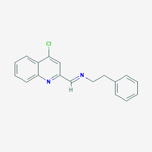 1-(4-chloroquinolin-2-yl)-N-(2-phenylethyl)methanimine