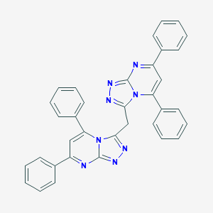 molecular formula C35H24N8 B377034 3-[(5,7-Diphenyl[1,2,4]triazolo[4,3-a]pyrimidin-3-yl)methyl]-5,7-diphenyl[1,2,4]triazolo[4,3-a]pyrimidine 