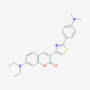 molecular formula C24H25N3O2S B377035 7-(diethylamino)-3-{2-[4-(dimethylamino)phenyl]-1,3-thiazol-4-yl}-2H-chromen-2-one 