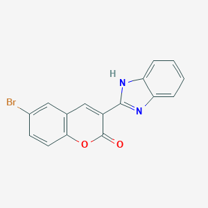 molecular formula C16H9BrN2O2 B377040 3-(1H-benzimidazol-2-yl)-6-bromo-2H-chromen-2-one CAS No. 143376-72-1