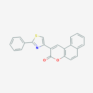 molecular formula C22H13NO2S B377055 2-(2-phenyl-1,3-thiazol-4-yl)-3H-benzo[f]chromen-3-one 