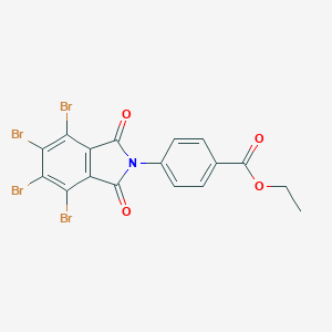 molecular formula C17H9Br4NO4 B377058 ethyl 4-(4,5,6,7-tetrabromo-1,3-dioxo-1,3-dihydro-2H-isoindol-2-yl)benzoate 
