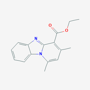 molecular formula C16H16N2O2 B377060 Ethyl 1,3-dimethylpyrido[1,2-a]benzimidazole-4-carboxylate 