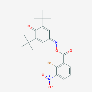 molecular formula C21H23BrN2O5 B377070 (3,5-Di-tert-butyl-4-oxocyclohexa-2,5-dien-1-ylidene)amino 2-bromo-3-nitrobenzoate CAS No. 324056-83-9