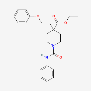 molecular formula C23H28N2O4 B3770767 ethyl 1-(anilinocarbonyl)-4-(2-phenoxyethyl)-4-piperidinecarboxylate 