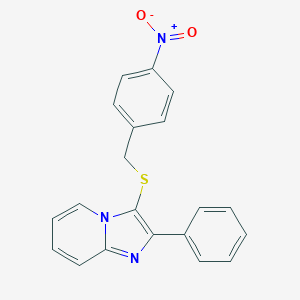 molecular formula C20H15N3O2S B377078 3-({4-Nitrobenzyl}sulfanyl)-2-phenylimidazo[1,2-a]pyridine 