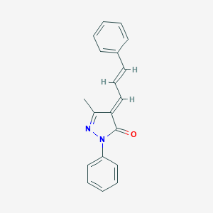 5-methyl-2-phenyl-4-(3-phenyl-2-propenylidene)-2,4-dihydro-3H-pyrazol-3-one