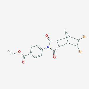 ethyl 4-(5,6-dibromo-1,3-dioxooctahydro-2H-4,7-methanoisoindol-2-yl)benzoate