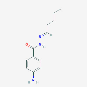 molecular formula C12H17N3O B377090 4-amino-N'-pentylidenebenzohydrazide 