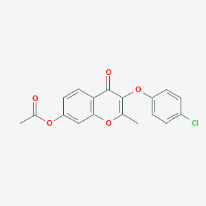 3-(4-chlorophenoxy)-2-methyl-4-oxo-4H-chromen-7-yl acetate