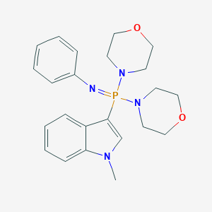 molecular formula C23H29N4O2P B377093 (1-Methylindol-3-yl)-dimorpholin-4-yl-phenylimino-lambda5-phosphane 