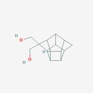 molecular formula C14H18O2 B377094 [5-(Hydroxymethyl)hexacyclo[5.4.1.0~2,6~.0~3,10~.0~4,8~.0~9,12~]dodec-5-yl]methanol 