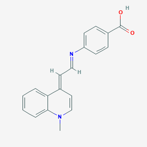 4-{[2-(1-methyl-4(1H)-quinolinylidene)ethylidene]amino}benzoic acid