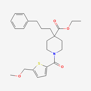 molecular formula C24H31NO4S B3771072 ethyl 1-{[5-(methoxymethyl)-2-thienyl]carbonyl}-4-(3-phenylpropyl)-4-piperidinecarboxylate 