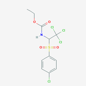 molecular formula C11H11Cl4NO4S B377109 Ethyl 2,2,2-trichloro-1-[(4-chlorophenyl)sulfonyl]ethylcarbamate CAS No. 342387-04-6