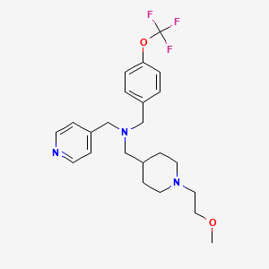 1-[1-(2-methoxyethyl)piperidin-4-yl]-N-(pyridin-4-ylmethyl)-N-[[4-(trifluoromethoxy)phenyl]methyl]methanamine