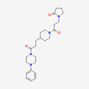 1-(3-oxo-3-{4-[3-oxo-3-(4-phenyl-1-piperazinyl)propyl]-1-piperidinyl}propyl)-2-pyrrolidinone