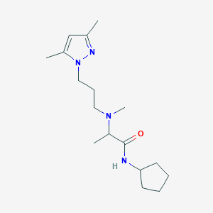 N-cyclopentyl-2-[[3-(3,5-dimethyl-1H-pyrazol-1-yl)propyl](methyl)amino]propanamide