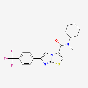 N-cyclohexyl-N-methyl-6-[4-(trifluoromethyl)phenyl]imidazo[2,1-b][1,3]thiazole-3-carboxamide