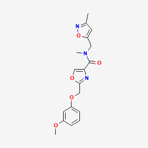 2-[(3-methoxyphenoxy)methyl]-N-methyl-N-[(3-methyl-5-isoxazolyl)methyl]-1,3-oxazole-4-carboxamide