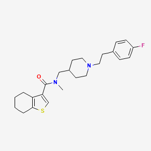 N-({1-[2-(4-fluorophenyl)ethyl]-4-piperidinyl}methyl)-N-methyl-4,5,6,7-tetrahydro-1-benzothiophene-3-carboxamide