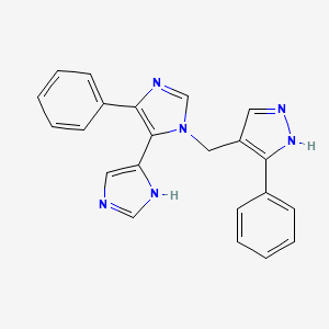 5'-phenyl-3'-[(3-phenyl-1H-pyrazol-4-yl)methyl]-1H,3'H-4,4'-biimidazole