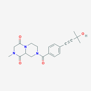 8-[4-(3-hydroxy-3-methylbut-1-yn-1-yl)benzoyl]-2-methyltetrahydro-2H-pyrazino[1,2-a]pyrazine-1,4(3H,6H)-dione