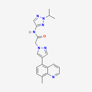 2-[4-(8-methylquinolin-5-yl)pyrazol-1-yl]-N-(2-propan-2-yltriazol-4-yl)acetamide