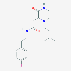 N-[2-(4-fluorophenyl)ethyl]-2-[1-(3-methylbutyl)-3-oxopiperazin-2-yl]acetamide