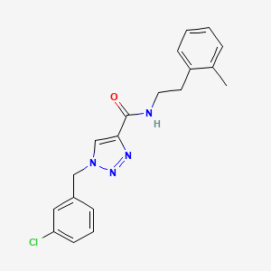 1-[(3-chlorophenyl)methyl]-N-[2-(2-methylphenyl)ethyl]triazole-4-carboxamide