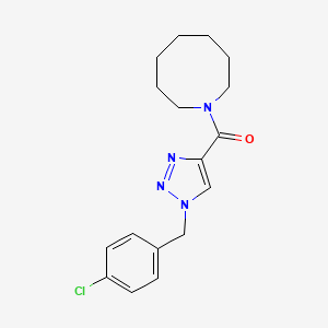 molecular formula C17H21ClN4O B3771281 azocan-1-yl-[1-[(4-chlorophenyl)methyl]triazol-4-yl]methanone 