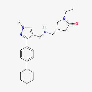 4-[({[3-(4-cyclohexylphenyl)-1-methyl-1H-pyrazol-4-yl]methyl}amino)methyl]-1-ethyl-2-pyrrolidinone