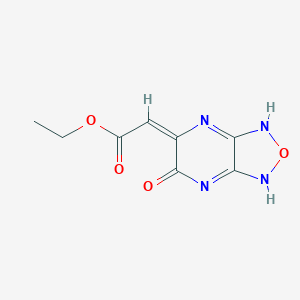 ethyl (2E)-2-(5-oxo-1,3-dihydro-[1,2,5]oxadiazolo[3,4-b]pyrazin-6-ylidene)acetate