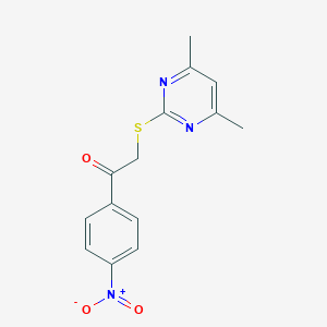 2-(4,6-Dimethyl-pyrimidin-2-ylsulfanyl)-1-(4-nitro-phenyl)-ethanone