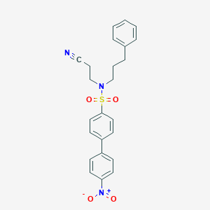 molecular formula C24H23N3O4S B377141 N-(2-cyanoethyl)-4'-nitro-N-(3-phenylpropyl)biphenyl-4-sulfonamide CAS No. 370078-41-4