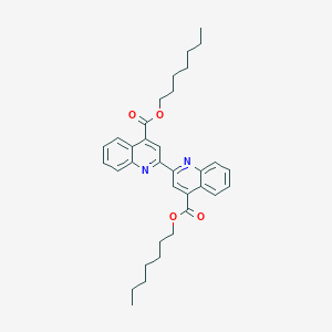 molecular formula C34H40N2O4 B377150 (2,2')Biquinolinyl-4,4'-dicarboxylic acid diheptyl ester CAS No. 1183-31-9