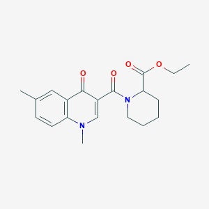 molecular formula C20H24N2O4 B3771536 ethyl 1-[(1,6-dimethyl-4-oxo-1,4-dihydroquinolin-3-yl)carbonyl]piperidine-2-carboxylate 