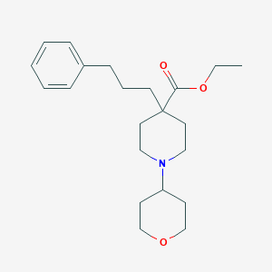 molecular formula C22H33NO3 B3771562 ethyl 4-(3-phenylpropyl)-1-(tetrahydro-2H-pyran-4-yl)-4-piperidinecarboxylate 