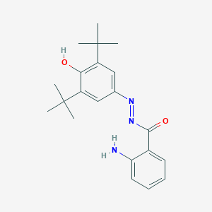 molecular formula C21H27N3O2 B377164 2-amino-N'-(3,5-ditert-butyl-4-oxo-2,5-cyclohexadien-1-ylidene)benzohydrazide 