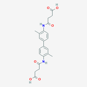 4-({4'-[(3-Carboxypropanoyl)amino]-3,3'-dimethyl[1,1'-biphenyl]-4-yl}amino)-4-oxobutanoic acid