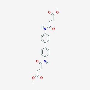 molecular formula C22H24N2O6 B377168 Methyl 4-({4'-[(4-methoxy-4-oxobutanoyl)amino][1,1'-biphenyl]-4-yl}amino)-4-oxobutanoate 