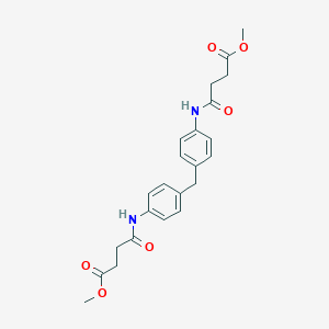 molecular formula C23H26N2O6 B377169 Methyl 4-(4-{4-[(4-methoxy-4-oxobutanoyl)amino]benzyl}anilino)-4-oxobutanoate 