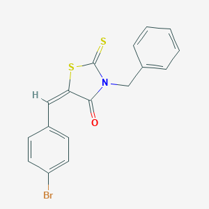 molecular formula C17H12BrNOS2 B377183 3-Benzyl-5-(4-bromo-benzylidene)-2-thioxo-thiazolidin-4-one 