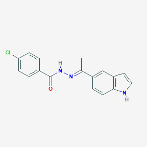 4-chloro-N'-[1-(1H-indol-5-yl)ethylidene]benzohydrazide