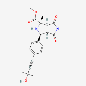 molecular formula C21H24N2O5 B3771840 methyl (1R*,3S*,3aR*,6aS*)-3-[4-(3-hydroxy-3-methylbut-1-yn-1-yl)phenyl]-1,5-dimethyl-4,6-dioxooctahydropyrrolo[3,4-c]pyrrole-1-carboxylate 