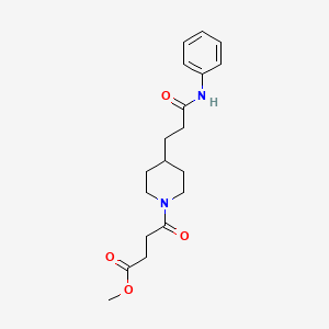 molecular formula C19H26N2O4 B3771847 methyl 4-[4-(3-anilino-3-oxopropyl)-1-piperidinyl]-4-oxobutanoate 