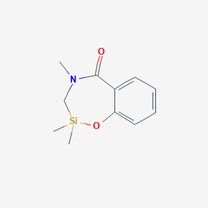 molecular formula C11H15NO2Si B377186 2,2,4-trimethyl-3,4-dihydro-1,4,2-benzoxazasilepin-5(2H)-one 