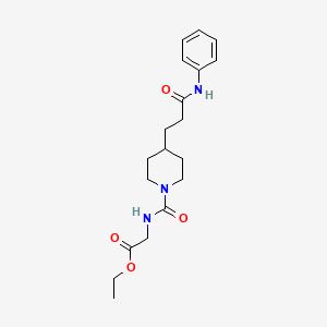 molecular formula C19H27N3O4 B3771872 ethyl N-{[4-(3-anilino-3-oxopropyl)-1-piperidinyl]carbonyl}glycinate 